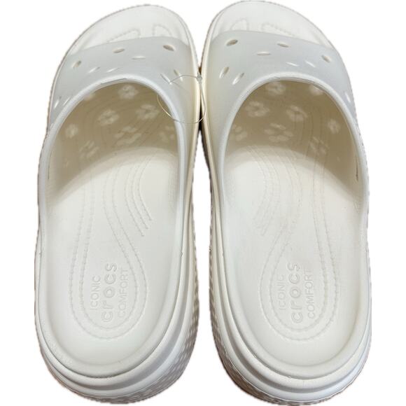 Crocs Stomp Clog Platform Sandals White Women’s 11 / Men’s 9 Comfort Shoes New - Picture 3 of 9